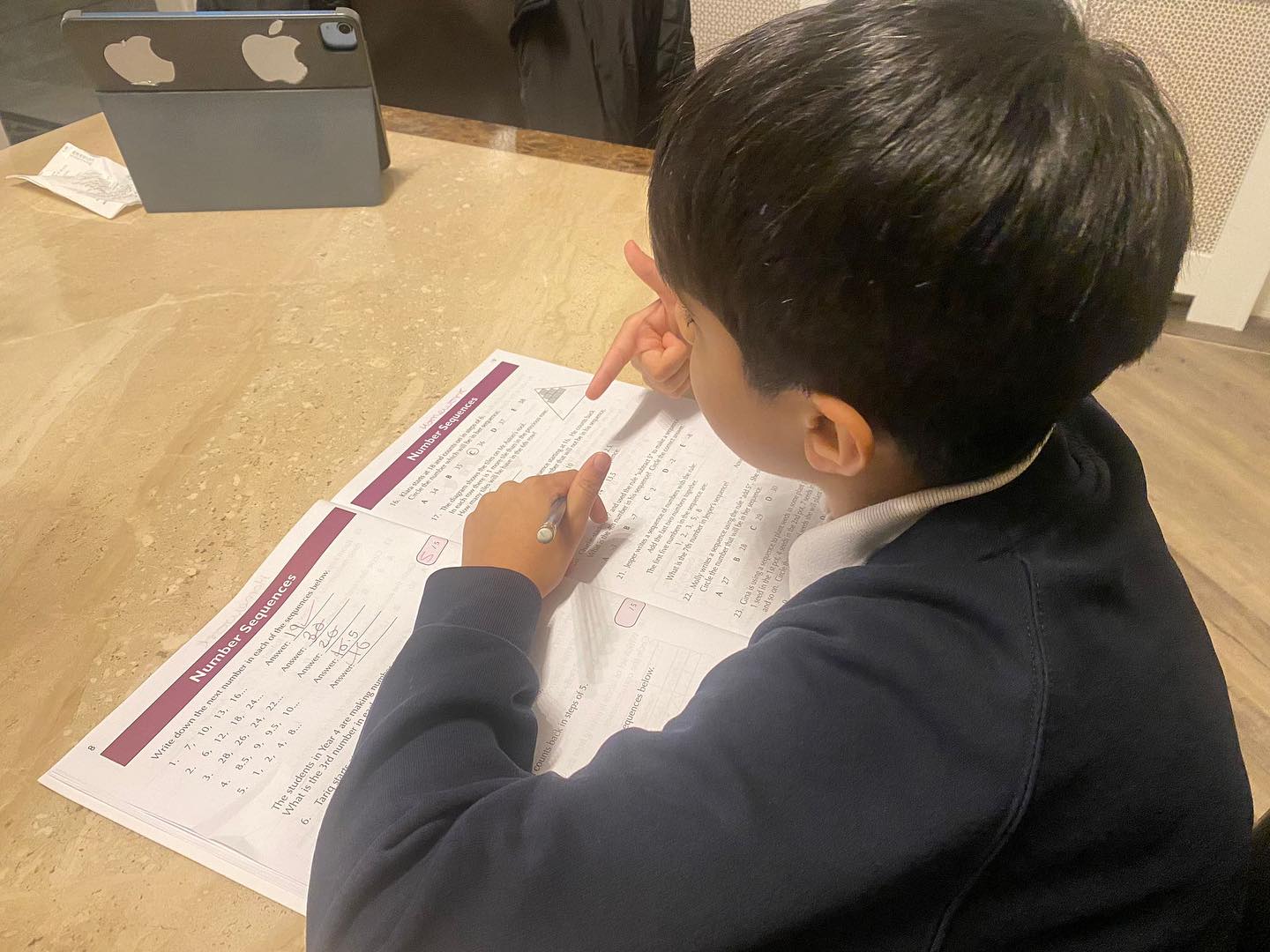 A Little Thinkers’ Club pupil enjoying an 11+ learning activity
