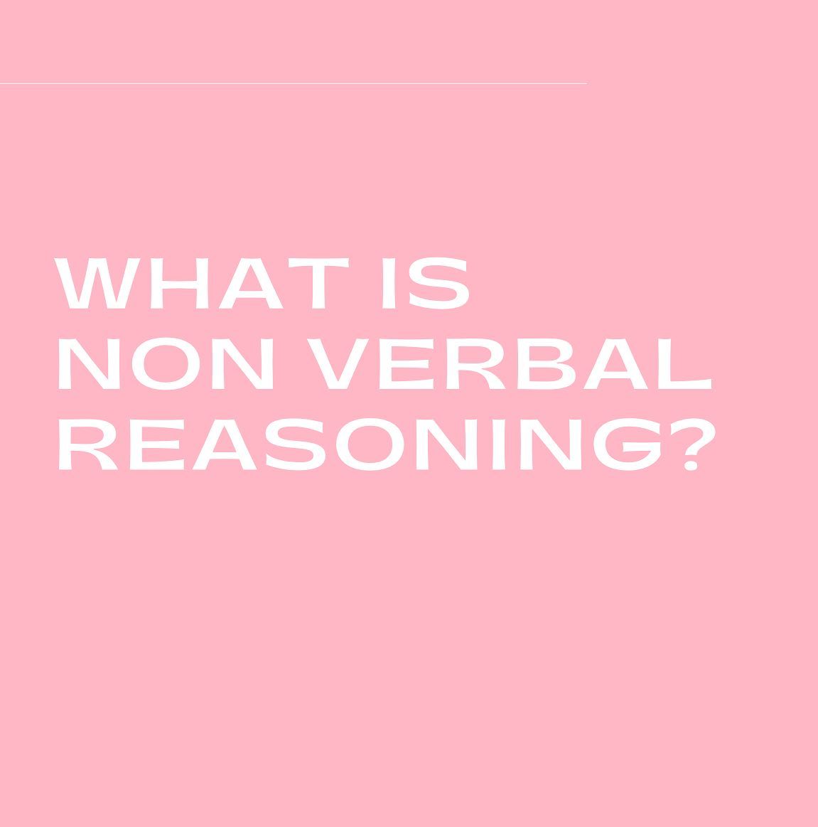 A little introduction to non-verbal reasoning — original Instagram post artwork